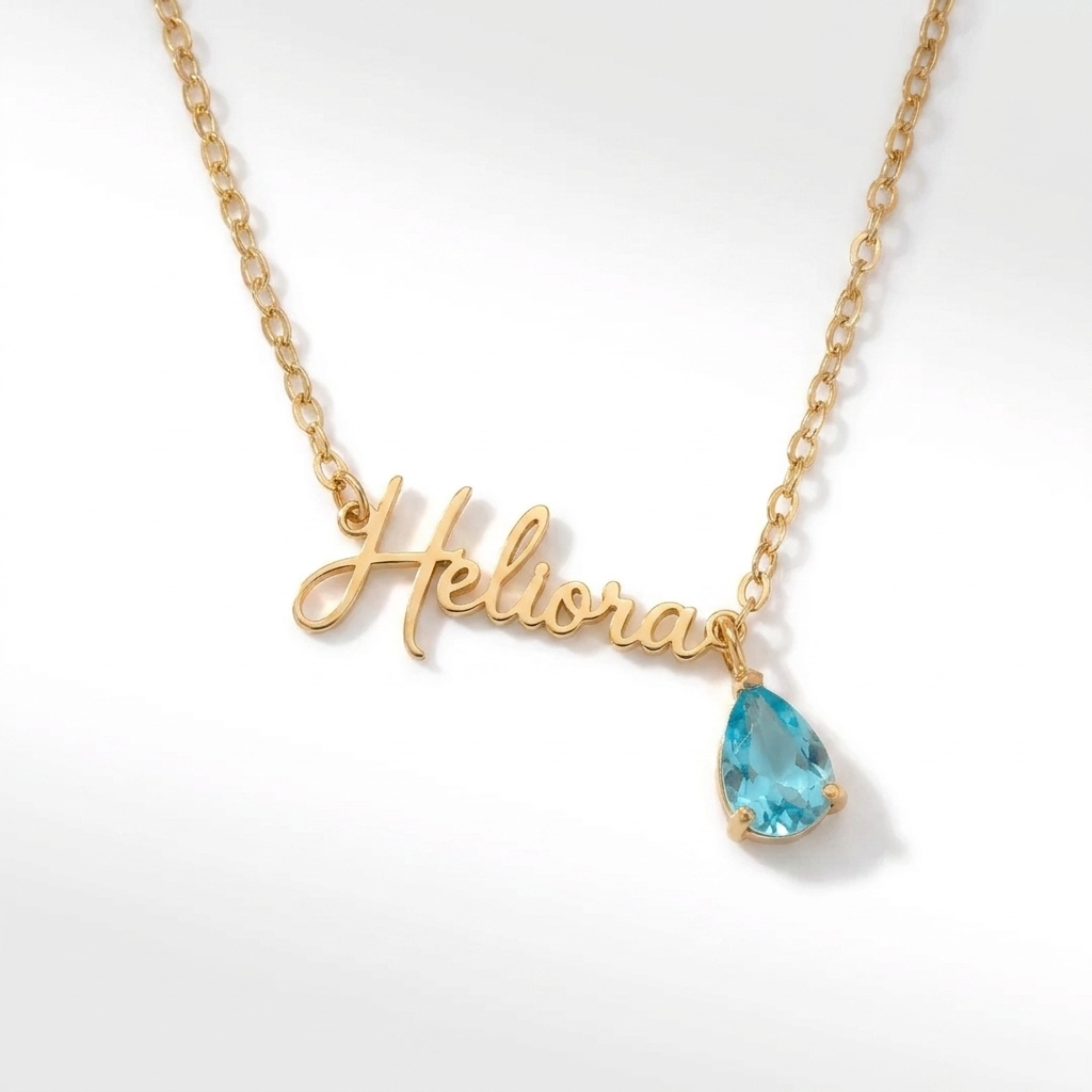 Heliora™ - La collana personalizzata con il tuo nome e la tua pietra di nascita