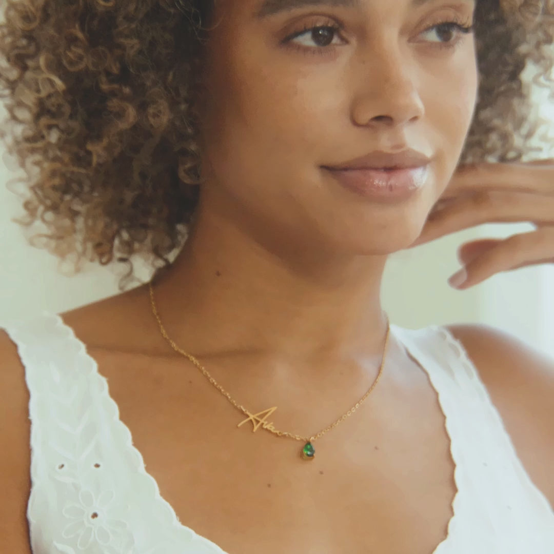 Heliora™ - La collana personalizzata con il tuo nome e la tua pietra di nascita