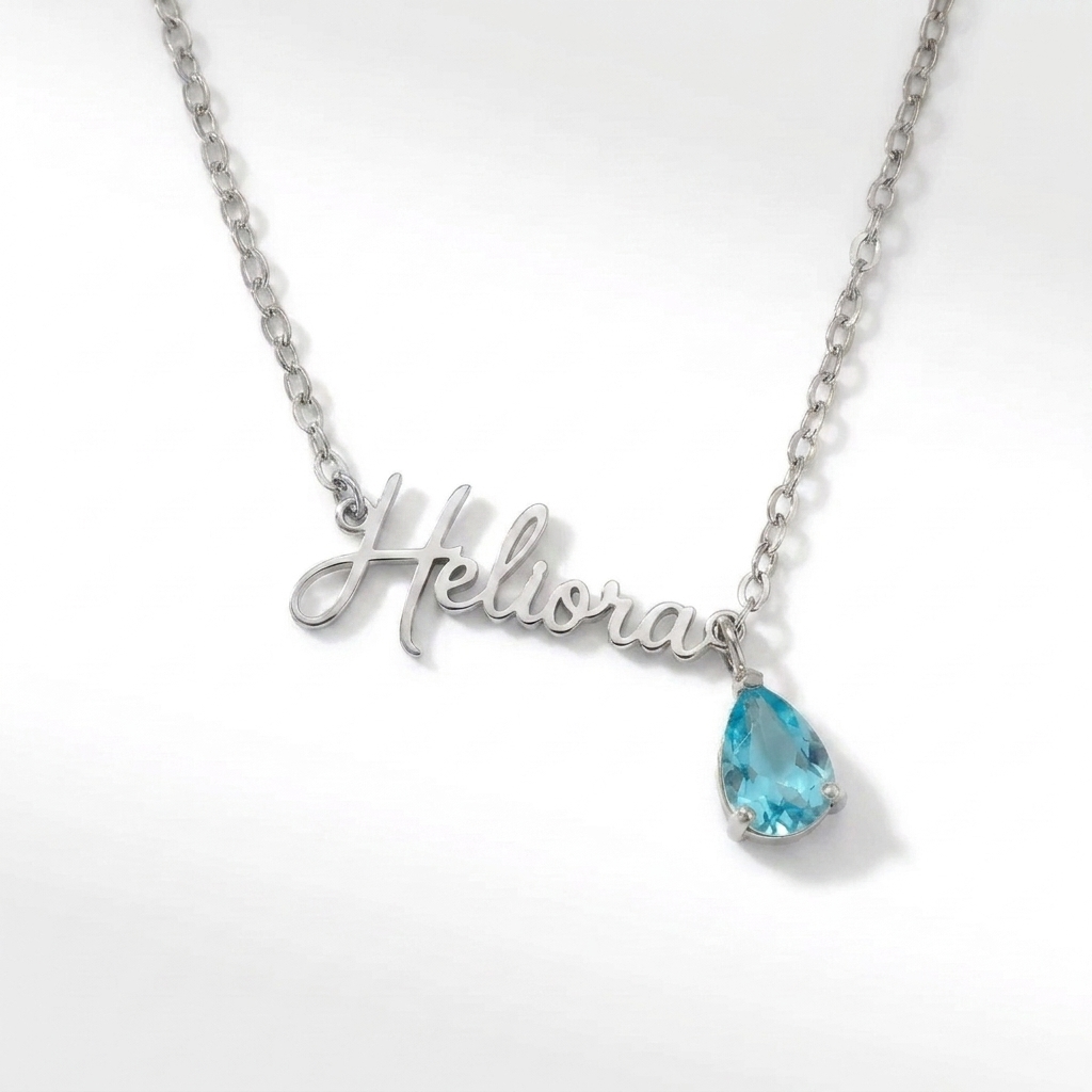 Heliora™ - La collana personalizzata con il tuo nome e la tua pietra di nascita